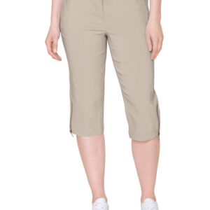 Capri Bukser - Lynlås Detalje - Sand - Brandtex billede