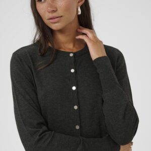 Cardigan - KAlizza - Dark Grey Melange - Kaffe billede