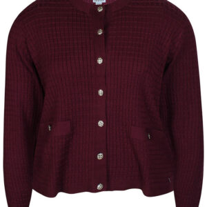 Cardigan - Strik - Kogle 996 - Bordeaux - Zhenzi billede