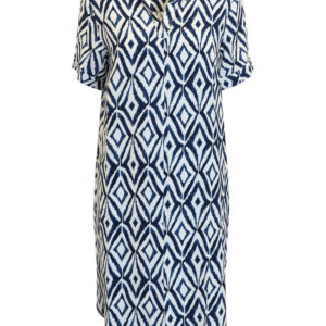 Kjole - Rudemønster - Navy - Brandtex billede