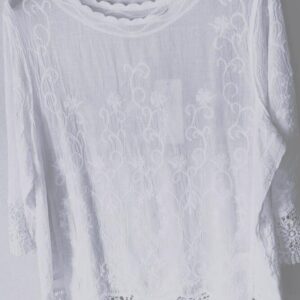 Bluse - Broderie - Off White - M.X.O billede