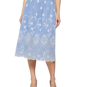 Nederdel - Broderie Anglaise - Lyseblå - Signature billede