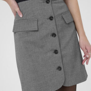 Nederdel - KAellie - Grey Melange/Chalk Stripe - Kaffe billede