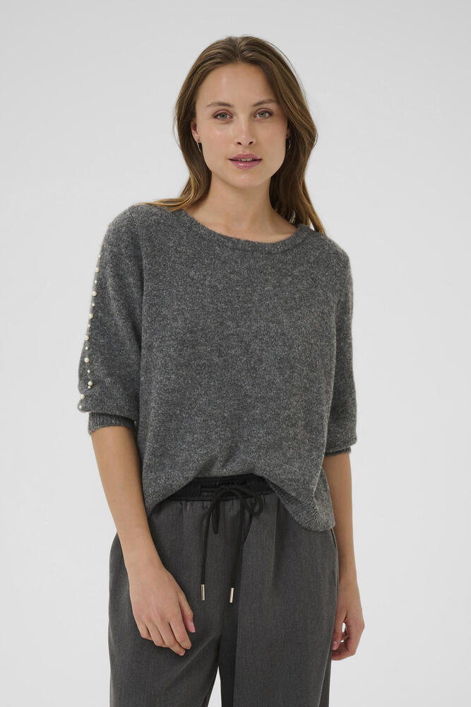 Pullover - Strik - KAbetty - Grey Melange - Kaffe billede