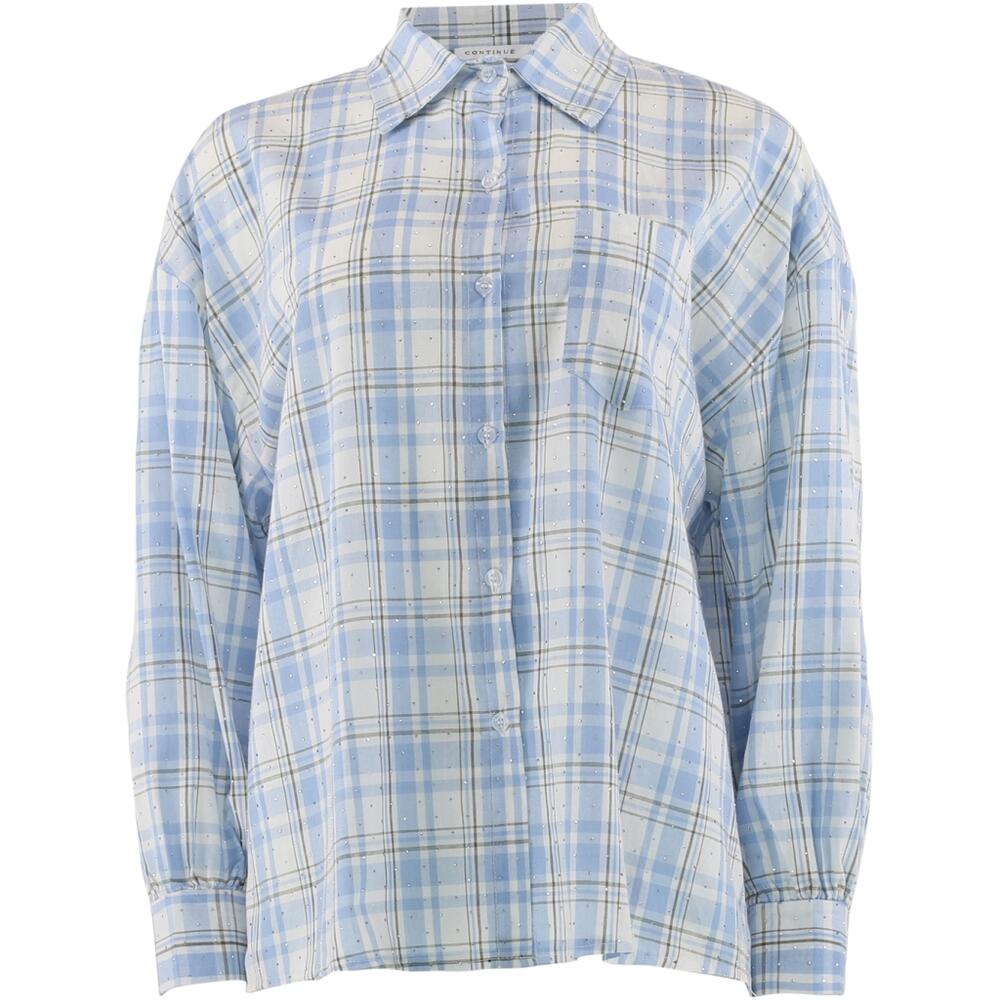Skjorte - Caro - Blue Check - Continue billede