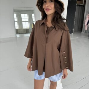 Skjortebluse - Klara - Brown - Continue billede