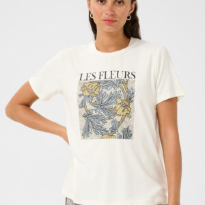 T-shirt - KAjulie - Chalk - Kaffe billede