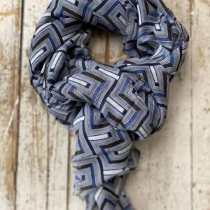 Tørklæde - Grafik - Blå - Vanting billede