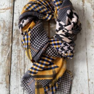 Tørklæde - Grafik - Orange/Sort - Vanting billede