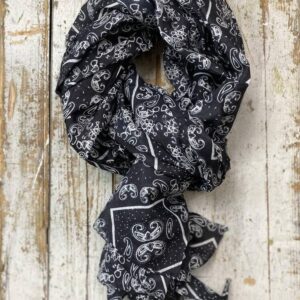 Tørklæde - Paisley - Sort - Vanting billede