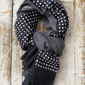 Tørklæde - Prikker - Sort - Vanting billede