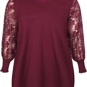 Tunika - Strik - Kogle 995 - Bordeaux - Zhenzi billede