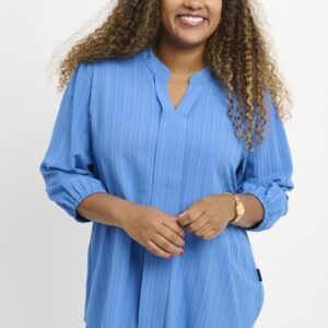 Skjortebluse - PNFaldine - Blå - Pont Neuf billede