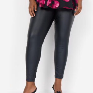 Coated Leggings - WA-TAM - Sort - Wasabi Concept billede