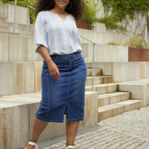 Nederdel - Willa - Denim - Zhenzi billede