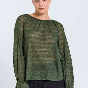 Blondebluse - FQBena - Kombu Green - FREEQUENT billede