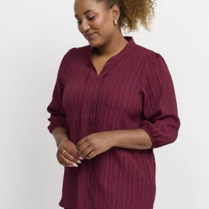 Bluse - PNFaldine - Bordeaux Red - Pont Neuf billede