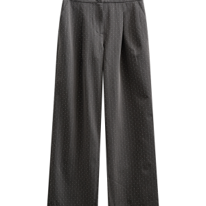 Bukser - FQWidy - Dark Grey Mel/Star Off-White - FREEQUENT billede