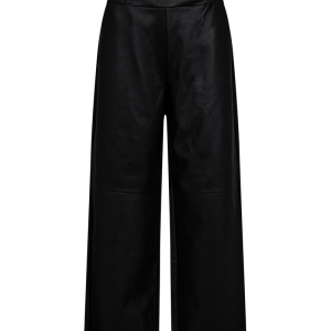 Bukser - Imiteret Læder - FQVeggy - Black - FREEQUENT billede