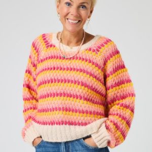 Pullover - Strik - Solstrejf - Pink - Lene Beier X Lind billede