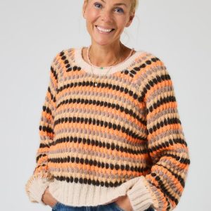 Pullover - Strik - Solstrejf - Taupe - Lene Beier X Lind billede