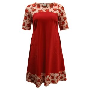 Plus size kjole - Saki Cherry Love - Amamiko