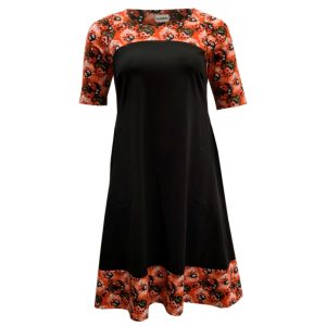 Plus size kjole - Saki Ladybug - Amamiko