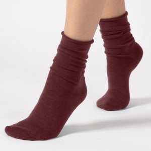 Aoraki Merino Wool Cardinal - Bordeaux uld strømper - Cette