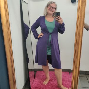 Bamboo Cardigan Purple - Amamiko