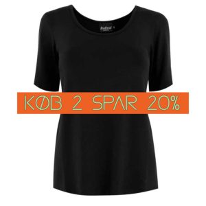 Bambus T-shirt i sort - 620 - Festival