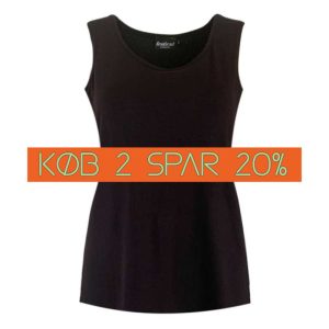 Bambus top i sort - 610 - Festival