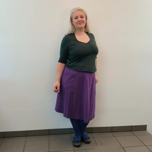 Plus size bluse - Hoshi Forest Green - Amamiko