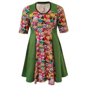 Plus size kjole - Meika Cool Owl - Amamiko