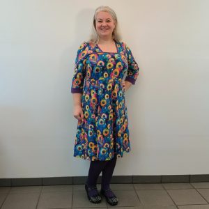 Plus size kjole - Genkei Colorful Peacock - Amamiko