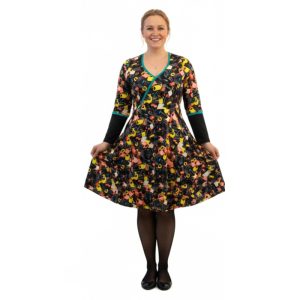 Plus size kjole - Bika Liquorice - Amamiko