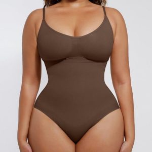 SILHUET Bodysuit - Mørkebrun / 5XL billede