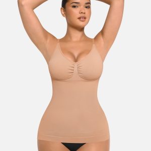 Shaping top med bryststøtte - Beige / 4XL billede