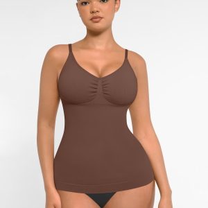 Shaping top med bryststøtte - Mørkebrun / 4XL billede