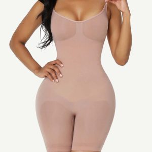 Shaping bodysuit med justerbar pasform - Lys beige / 5XL billede