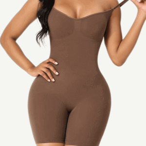 Shaping bodysuit med justerbar pasform - Mørkebrun / 5XL billede